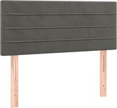 vidaXL Tête de lit 80x5x78/88 cm Velours Gris foncé - Tête de lit - Têtes de lit - Tête de lit - Tête de lit en bois