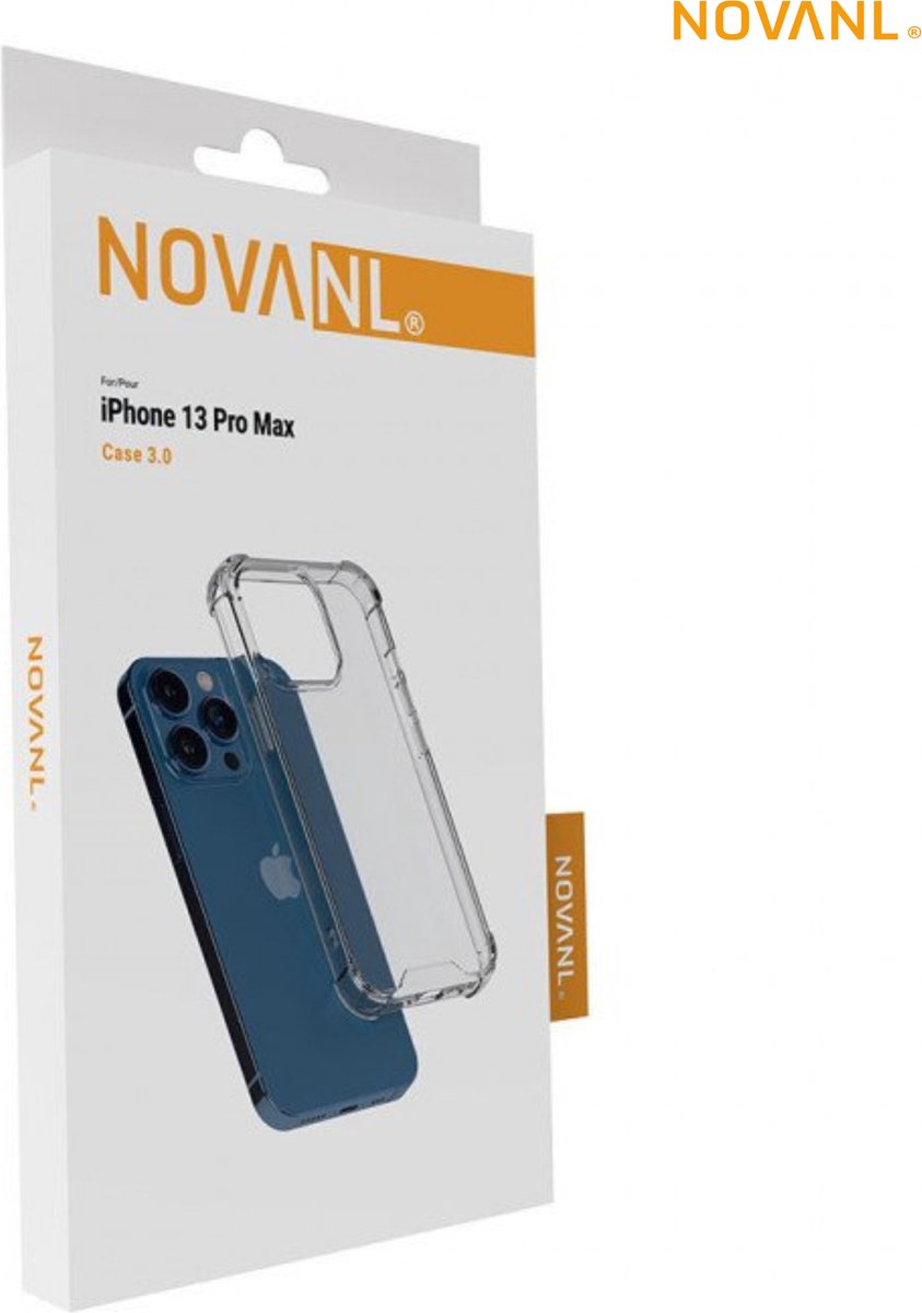 NovaNL Case 3.0 iPhone 13 Pro Max transparant hard/zacht silicone