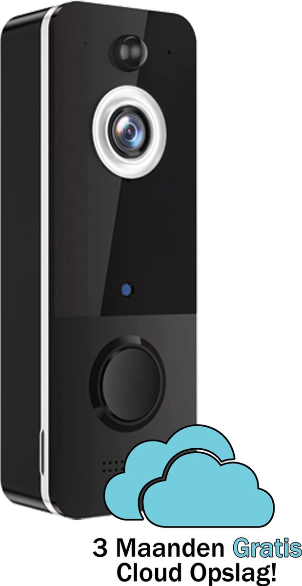 EKEN U8 Draadloze Videodeurbel | HD Video | Inclusief Chime - Zwart