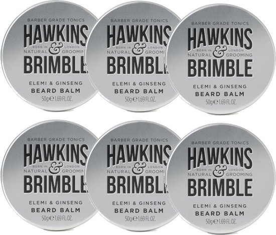 Foto: Hawkins brimble beard balm 6 pak voordeelverpakking