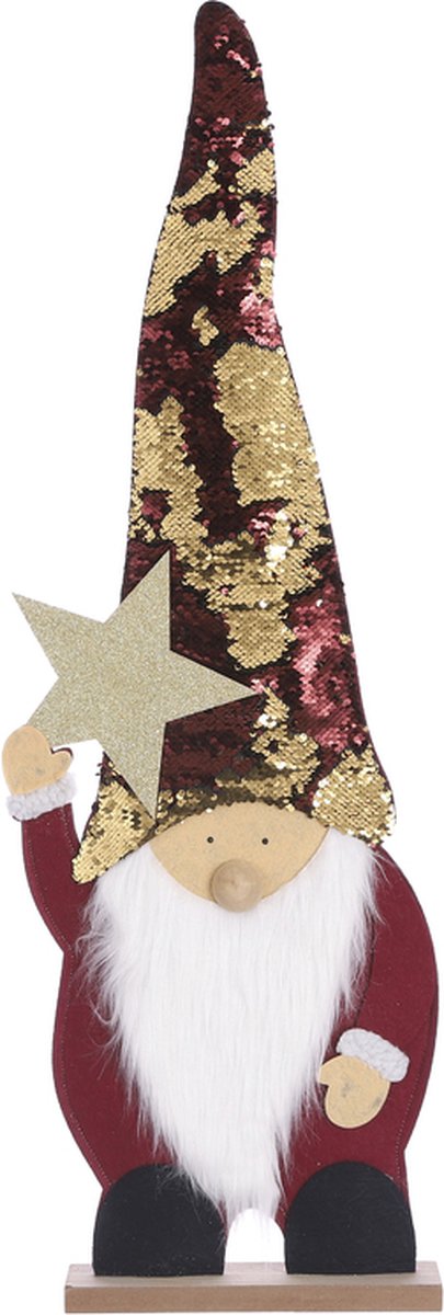 Kerstdecoraties - Kerstman D.rood - L28xb8xh95cm