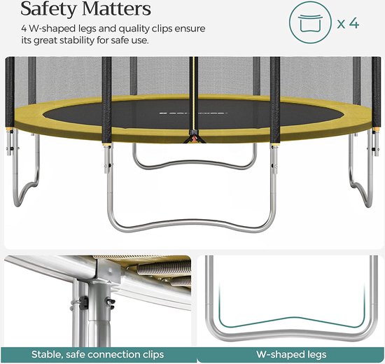 UVCMDUI Springdoek trampoline ø 183 244 305 366 396 427 cm, vervangende