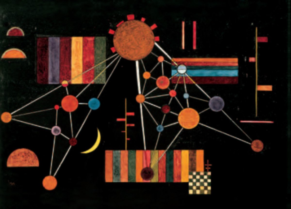 Catch Projecten Wassily Kandinsky - Geflecht von Oben n.231 - Kunstposter - 60x80 cm Multicolor