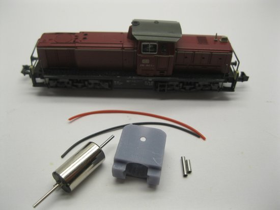 micromotor NR007 motor ombouwset voor Roco DB V 90, BR 290, Renfe BB ...