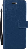Hoesje Geschikt voor Samsung A52 Hoes Bookcase Flipcase Book Cover - Hoes Geschikt voor Samsung Galaxy A52 Hoesje Book Case - Donkerblauw