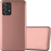 Cadorabo Hoesje geschikt voor Samsung Galaxy A52 (4G / 5G) / A52s in METALLIC ROSE GOUD - Beschermhoes gemaakt van flexibel TPU silicone Case Cover