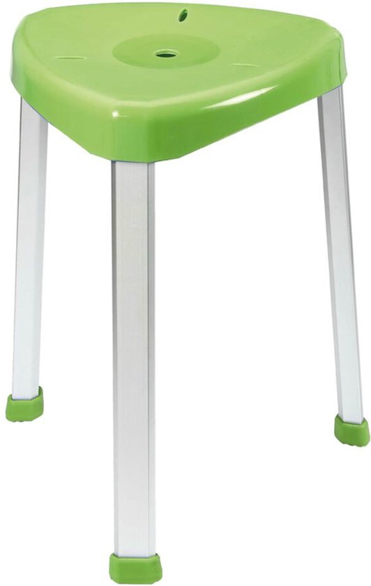 Hoek douchekruk verstelbaar Groen Driehoek douchezitje Belastbaar