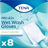 3x TENA Wet Wash Glove Mild Geparfumeerd 8 stuks