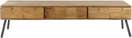 Meuble TV Angel bois d'acacia naturel 180cm