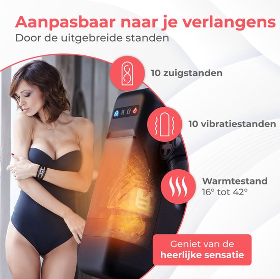Nuvance Masturbator voor man - Warmte Functie - Pocket Pussy - Sex Toys voor Mannen - Masturbators - Seksspeeltjes