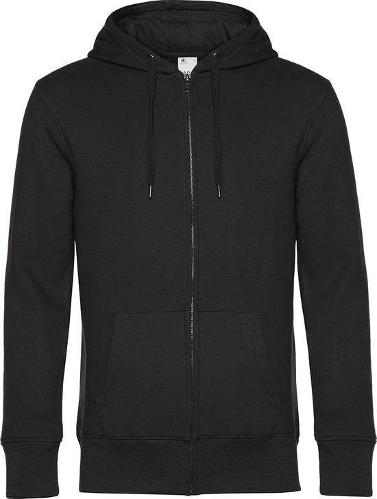 KING Zipped Hooded Sweatshirt B&C Collectie maat 3XL Zwart