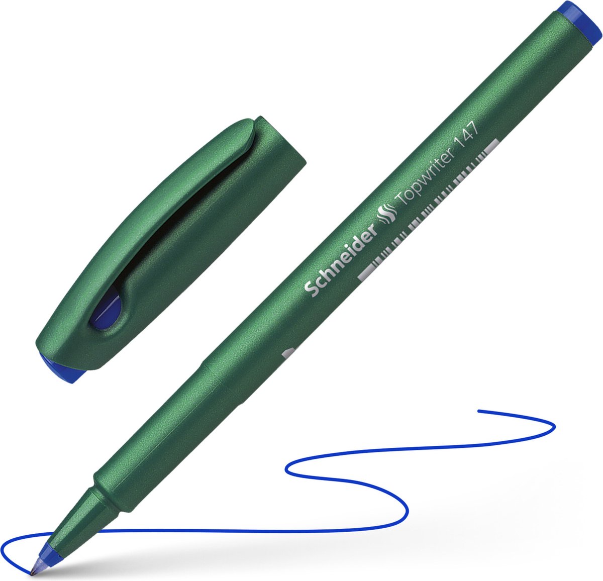 Schneider fibrepen - Topwriter 147 - lijnbreedte 0,6mm - blauw - S-1473