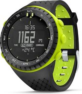 Siliconen Smartwatch bandje - Geschikt voor Suunto Core sport bandje - zwart/groen - Strap-it Horlogeband / Polsband / Armband