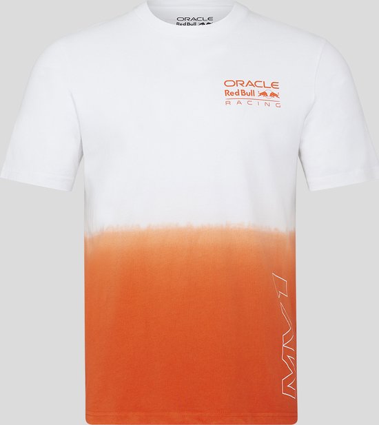 Foto: Max verstappen exotic t shirt oranje wit xl oracle red bull racing formule 1 red bull racing shirt formule 1 grand prix zandvoort 