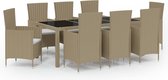 vidaXL-9-delige-Tuinset-met-kussens-poly-rattan-beige