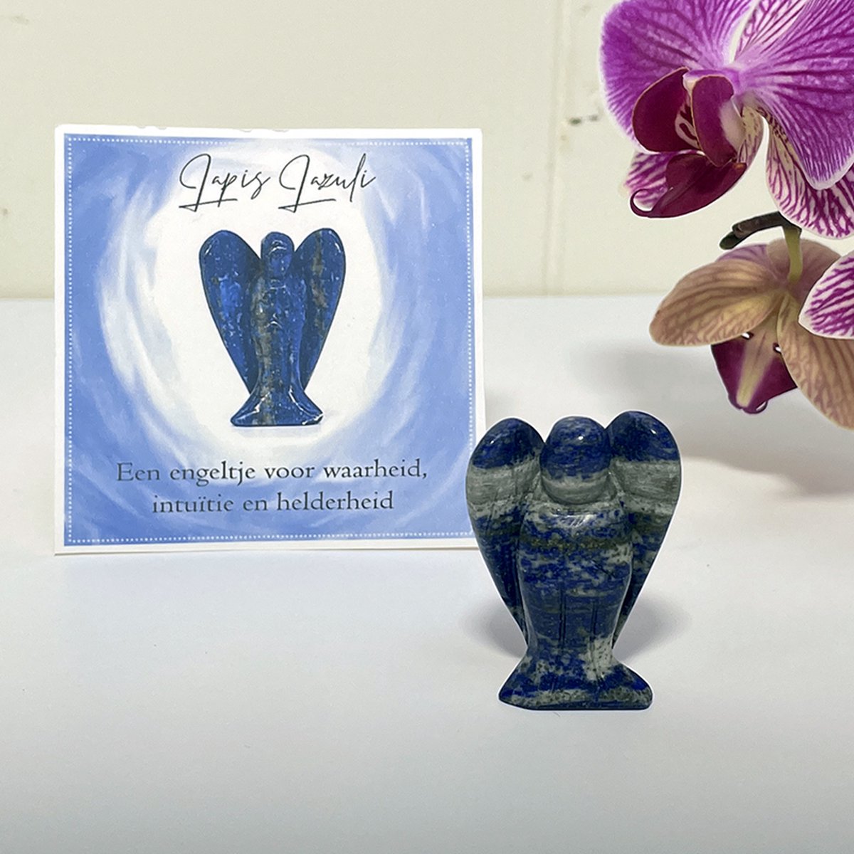 Engel Lapis Lazuli - Edelsteen - Kristal - Beschermengel - Angel - Cadeau - Geschenk - Gift - Waarheid - Intuïtie - Helderheid - Blauw