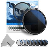 Neewer® - Ultraslank - ND2 -ND400 - Fader Neutraal Sluiten - Variabel Instelbaar - Lens Filter voor cameralens - Filters - Filters met neutrale dichtheid