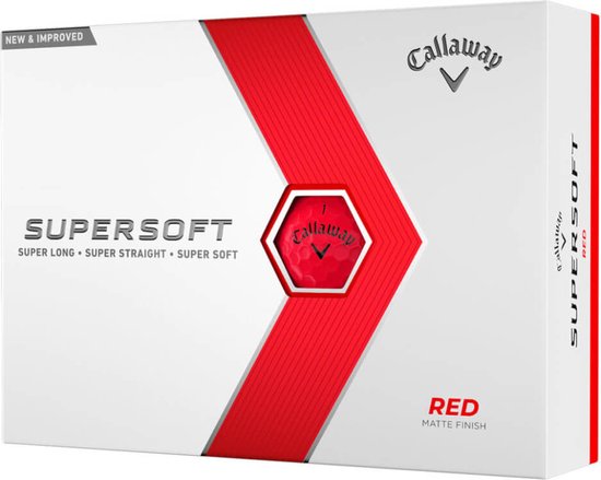 Callaway SuperSoft 2023 Golfballen - Rood - 12 Stuks