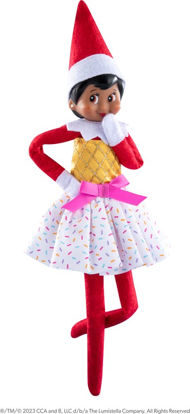 The Elf on the Shelf Claus Couture: IJSJES FEESTJURK 23x10 cm, kledijset voor scout elf, 3+