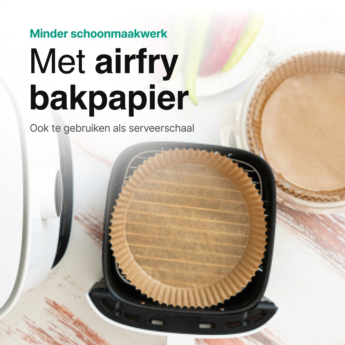 Airfryer Accessoires Complete Set - Ø 20 CM - 8 delig - Vivid Green — afbeelding 5