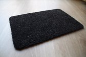 recycle duurzame deurmat zwart ecologische schoonloopmat en droogloopmat 60-90 cm