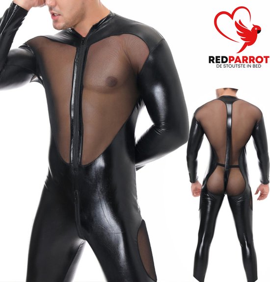 Middelen Dragende cirkel puzzel Lederen bodysuit | Leather bondage kleding | Catsuit Heren | Erotische  kleding mannen... | bol.com