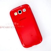 Geschikt voor Samsung Galaxy S3 i9300 Silicone Case dark hoesje Rood