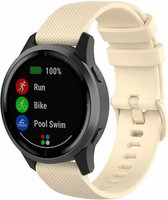 By Qubix - 20mm - Garmin Vivomove 3 - HR - Luxe - Sport - Style - Trend - Sportband met motief - Beige