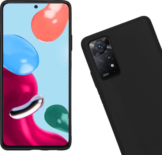 Coque Xiaomi Redmi Note 11 Coque Arrière en Siliconen - Coque Xiaomi Redmi Note 11 Silicone - Zwart - 2X
