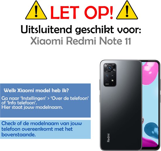 Coque Arrière Xiaomi Redmi Note 11 Siliconen - Coque Xiaomi Redmi Note 11 - Zwart - 2 Pièces