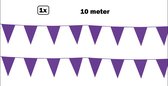 Vlaggenlijn paars 10 meter - vlaglijn festival feest party verjaardag thema feest kleur