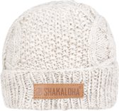 Shakaloha Gebreide Wollen Muts Heren & Dames Beanie Hat van schapenwol met polyester fleece voering - Blow Beanie Beige Unisex - One Size Wintermuts