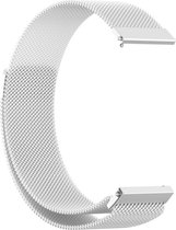 By Qubix - 20mm - Garmin Vivoactive 5 - Vivoactive 3 - Milanese bandje - Zilver - Garmin bandje