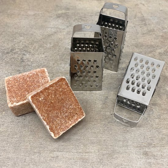 Mini - rasp zilver - raspje voor amberblokjes/geurblokjes - amberraspje zilver/metaal