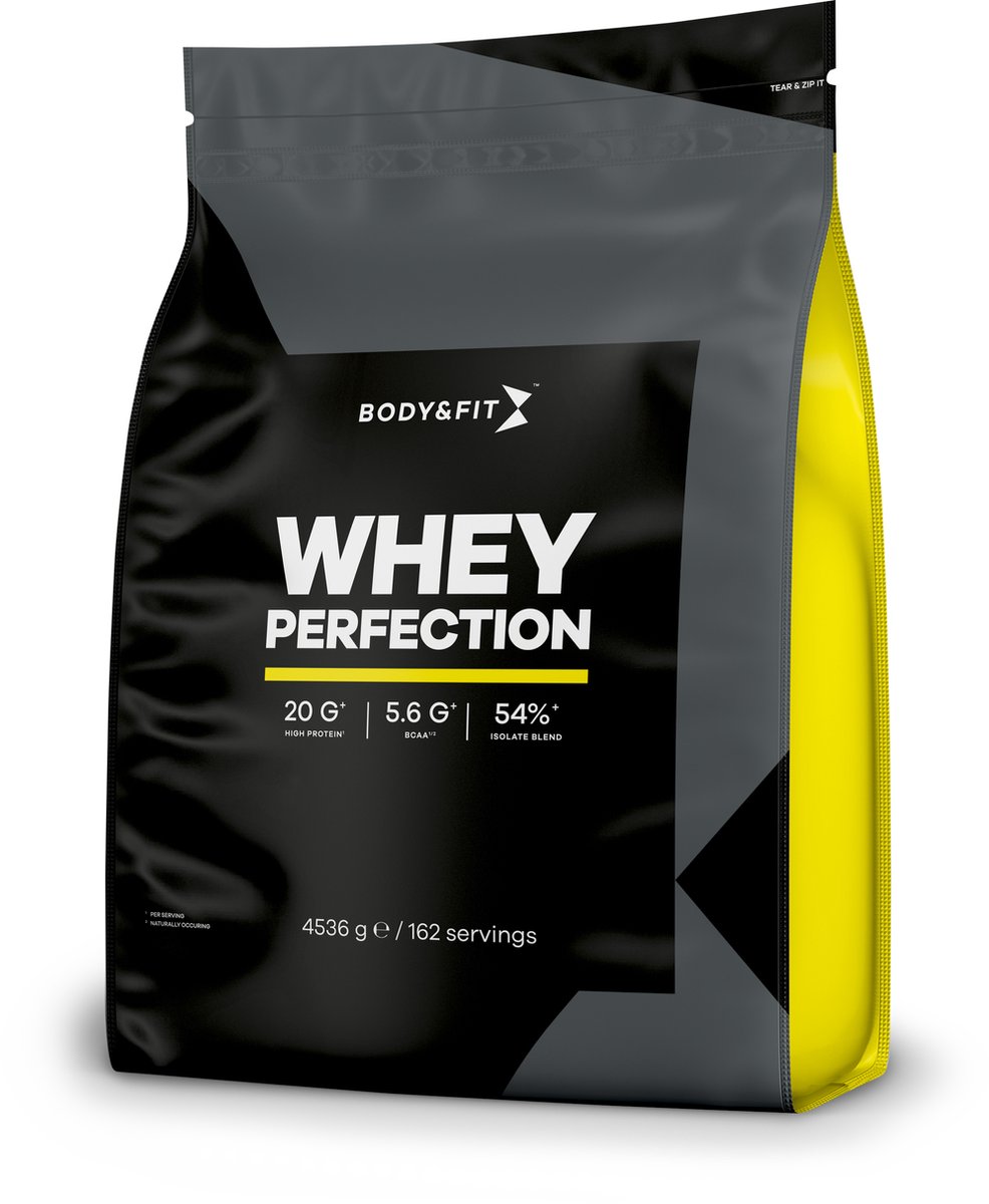 Goedkoopste Body & Fit Whey Perfection - Proteine Poeder / Whey Protein - Eiwitpoeder met BCAA - Eiwitshakes - 4540 gram (162 shakes) - Chocolade
