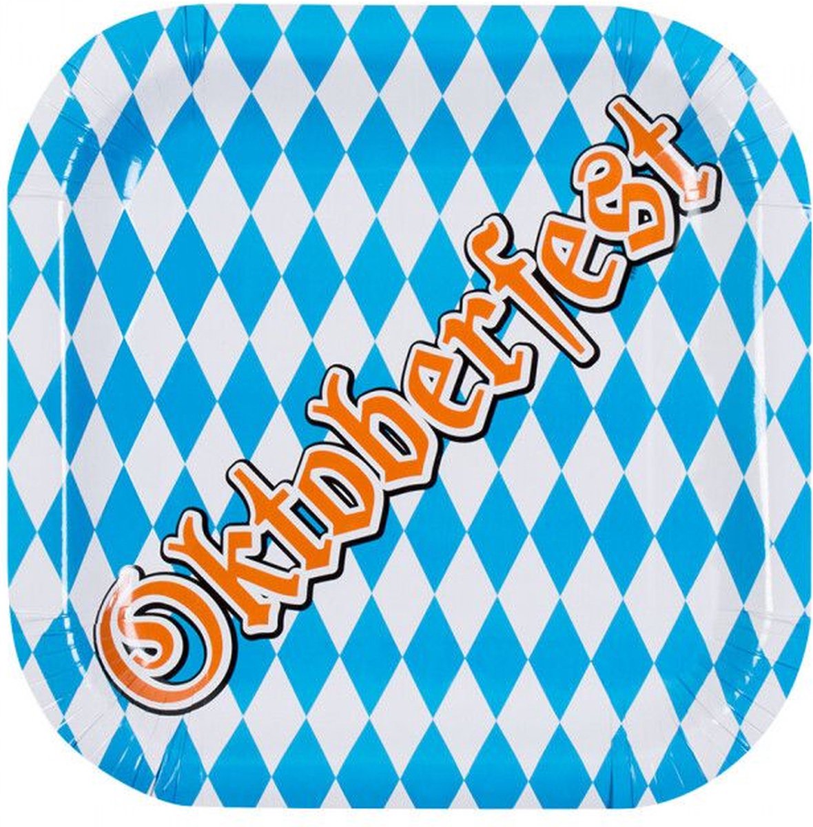 Oktoberfest thema bordjes 12 stuks 25 cm van karton - Feestartikelen, Wegwerp, Themafeest, Apres ski, Verjaardag