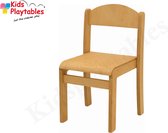 Kinderstoeltje hout naturel gelakt- Kinderzetel - H 31 cm - Stoeltje voor kinderen - Peuterstoeltje - Kinderstoeltje - houten stoeltje voor kinderen