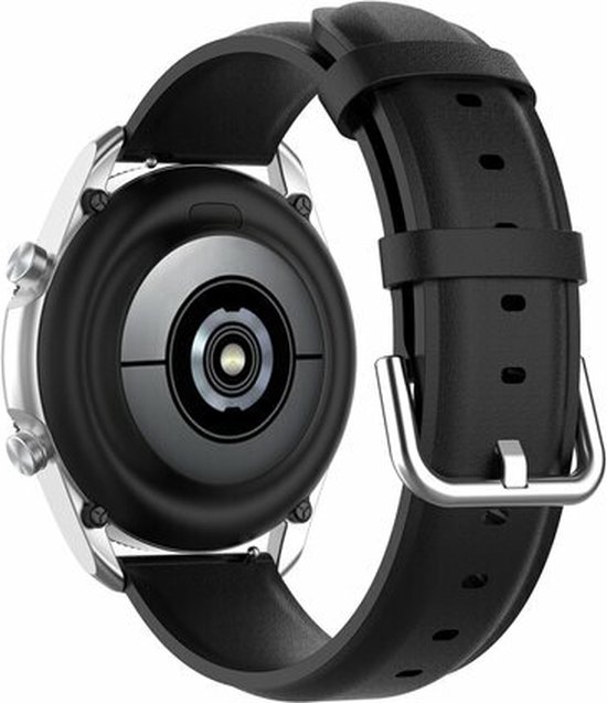 By Qubix Garmin Forerunner 55 / 245 / 645 - Bracelet cuir Classic - Zwart