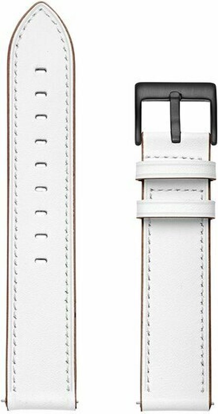 By Qubix Garmin Forerunner 55 - 245 - 645 - bracelet cuir - Wit