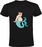 Dikke zeemeerman Heren T-shirt | zee | meerman | dik | man | vis