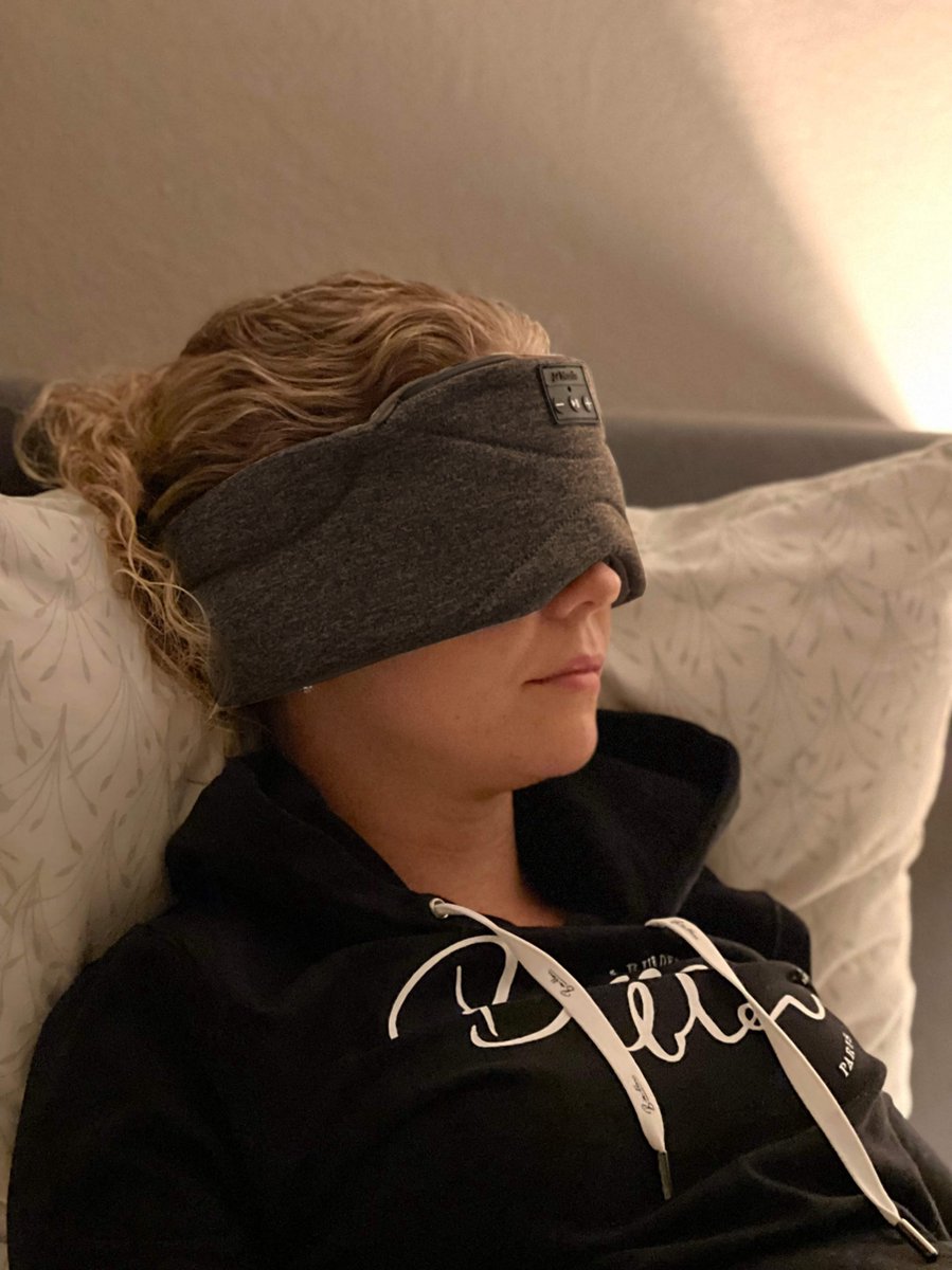 Bluetooth slaapmasker (premium) - 100% verduisterend - Ultraplatte 'spons speakers' (perfect voor zijslapers) - Koel en ademend materiaal - Volledig verstelbaar - Excellente geluidskwaliteit - Batterij: 13 uur - Antraciet (limited) — afbeelding 7