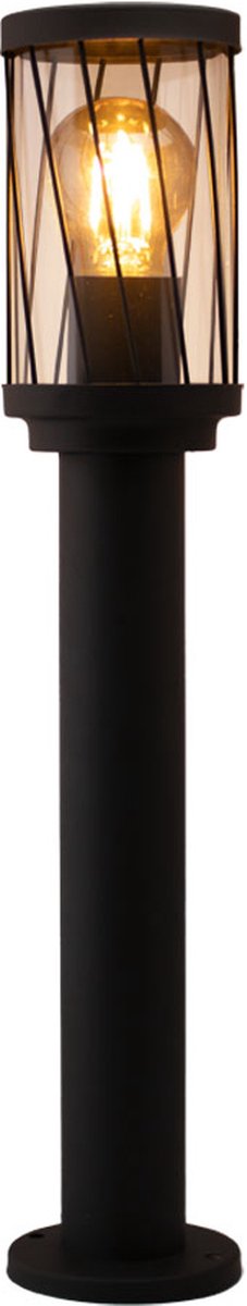 LED Tuinpaal - sokkel - Staande buitenlamp | 50cm | Zwart | IP44 - TOMBA