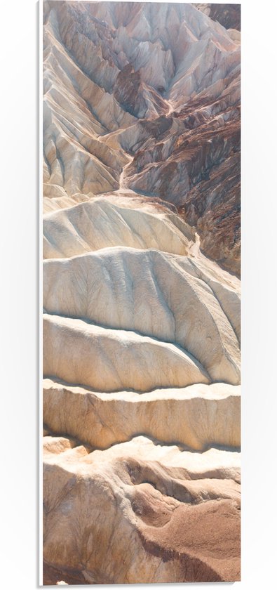 PVC Schuimplaat- Bovenaanzicht van Landschap in Death Valley, Californië - 20x60 cm Foto op PVC Schuimplaat
