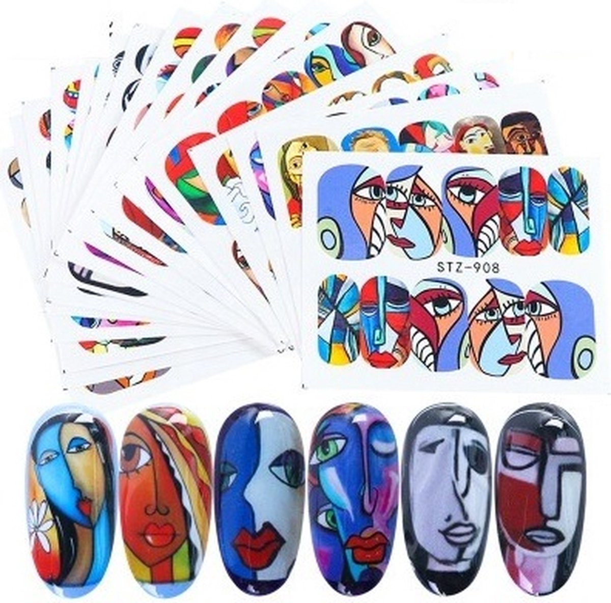 Goedkoopste 16 Stuks Nagelstickers – Feestdagen Kerst en Oud&Nieuw – Nail Art Stickers