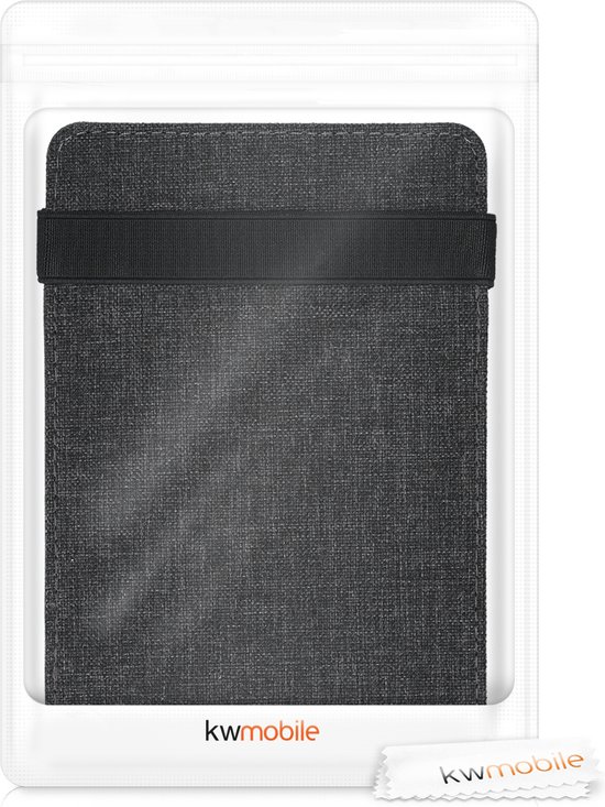 kwmobile Hoesje geschikt voor Kobo Glo HD / Touch 2.0 - Met polsriem en standaard - e-Reader beschermhoes in donkergrijs van Merkloos — afbeelding 5
