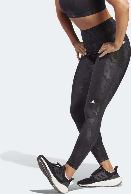 Legging adidas Performance DailyRun Embossed Camo 7/8 - Femme - Zwart - XS  | bol