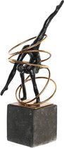 Decoratieve figuren DKD Home Decor Zwart Gouden Metaal Hars Modern (17 x 14 x 42,5 cm)