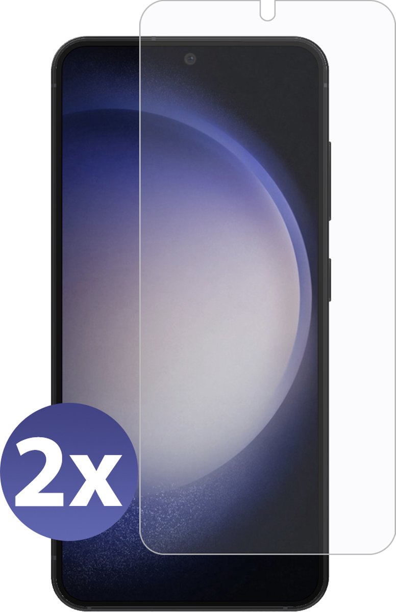 Geschikt voor Samsung Galaxy S23 Screenprotector Tempered Gehard glas - 2 stuks beschermglas