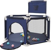 Grondbox - Zeshoek Speelbox met Basketbalkorf - 130x130x65cm - Blauw