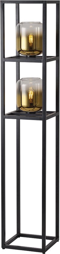 Freelight - Vloerlamp Dentro H 157 cm goud glas zwart